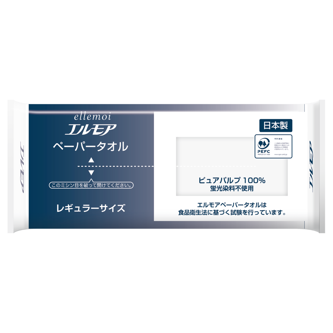 エルモア ペーパータオル レギュラーサイズ 200W（36パック入）ピュア