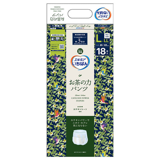 エルモアいちばん お茶の力パンツ LーLL 18枚 （4パック入）