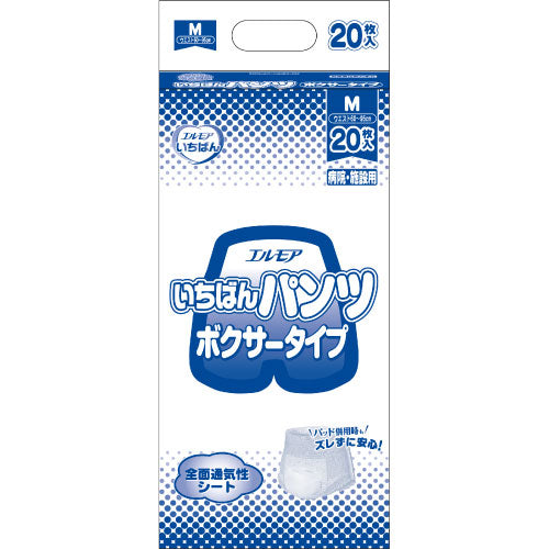 エルモアいちばん パンツ ボクサータイプ 病院・施設用 M 20枚 （4パック入）