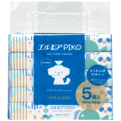 エルモア ピコソフトパックティシュー150W5組（24パック入）