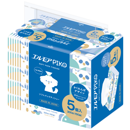 エルモア ピコソフトパックティシュー150W5組（24パック入）