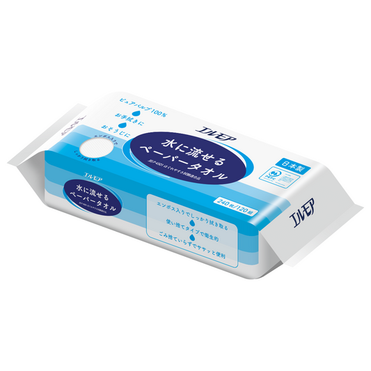 エルモア 水に流せるペーパータオル 120W（36パック入）