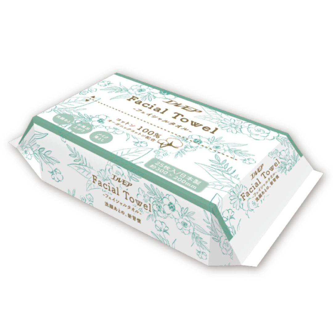 エルモア フェイシャルタオル オーガニックコットン25枚（24パック入）